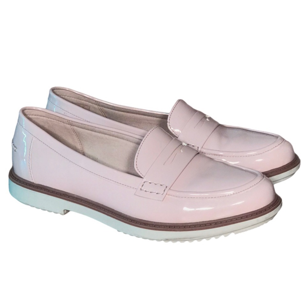 Clarks Raisie Eletta Pink Patent Penny Loafer